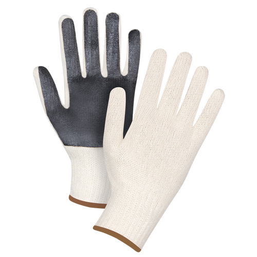 Palm-Coated String Knit Gloves, Poly/Cotton, Single Sided, 7 Gauge, Large Mukwa Safety Services