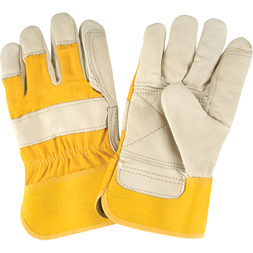 Gants d'ajusteur de premi&egrave;re qualit&eacute;, Grand, Paume en Cuir fleur de vache, Doublure en Coton Mukwa Safety Services