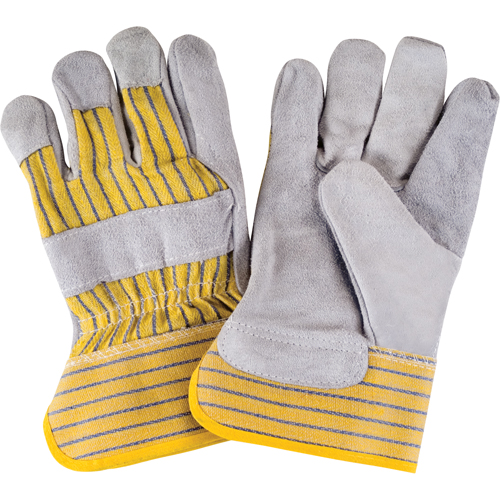Gants d'ajusteur de premi&egrave;re qualit&eacute;, Grand, Paume en Cuir de vache refendu, Doublure en Coton Mukwa Safety Services