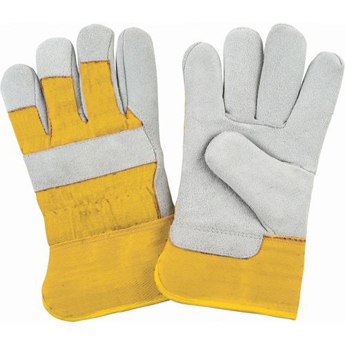 Gants d'ajusteur doubl&eacute;s pour l'hiver de premi&egrave;re qualit&eacute;, Moyen, Paume en Cuir de vache refendu, Doublure en Molleton de mousse Mukwa Safety Services