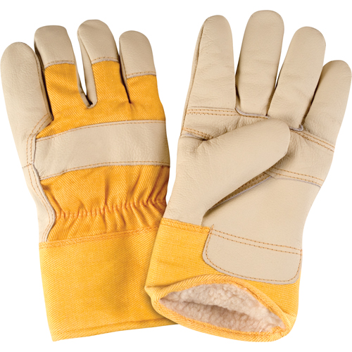 Standard-Duty Winter-Lined Fitters Gloves, Large, Grain Furniture Palm, Boa Inner Lining Mukwa Safety Services