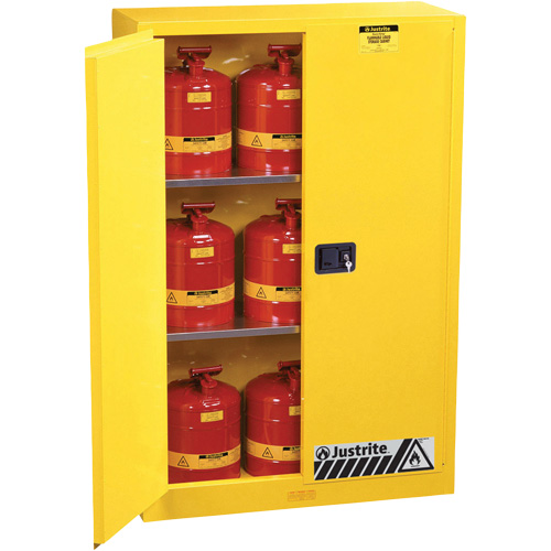 Sure-Grip&reg; Ex Flammable Storage Cabinets, 45 gal., 2 Door, 43" W x 65" H x 18" D Mukwa Safety Services