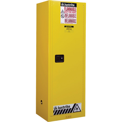Sure-Grip&reg; EX Slimline Flammable Safety Cabinet, 22 gal., 1 Door, 23.25" W x 65" H x 18" D Mukwa Safety Services