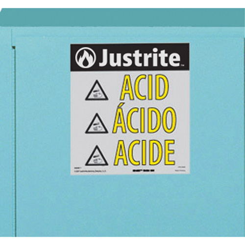 Armoires de s&eacute;curit&eacute; pour acides & produits corrosifs avec doublure ChemCor, 22 gal., 35" x 35" x 22" Mukwa Safety Services