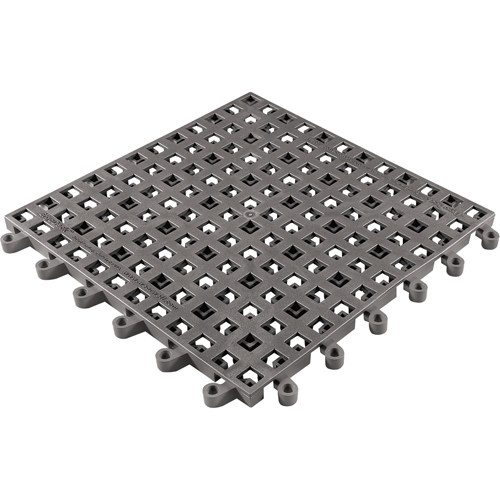Tapis Ergodeck tout usage No 564 & No 566, PVC, 1-1/2' la c, 1-1/2' lo, 7/8" &eacute;paisseur, Charbon Mukwa Safety Services