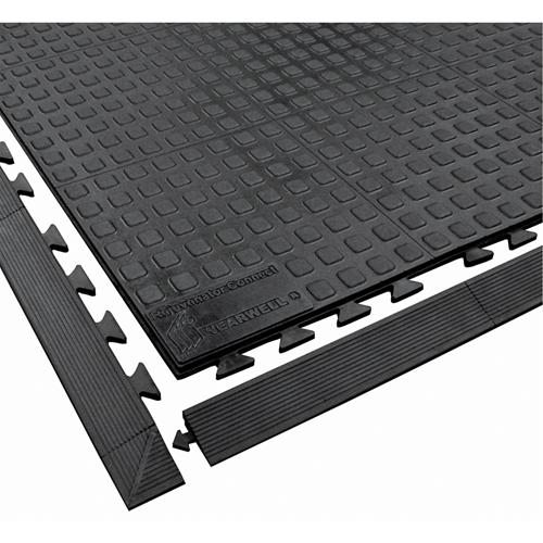 Rejuvenator Connect No. 502 Matting, Polyurethane, 3' W x 3' L, 5/8" Thick, Black Mukwa Safety Services
