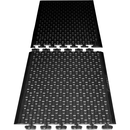 Rejuvenator Connect No. 502 Matting, Polyurethane, 3' W x 3' L, 5/8" Thick, Black Mukwa Safety Services