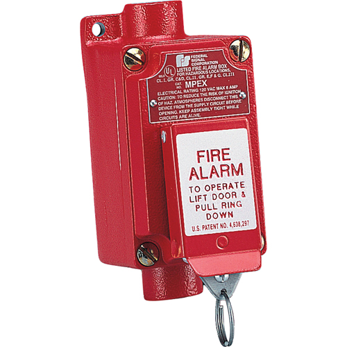Explosion-proof Fire Alarm Pull Station (mpex) Two-step Operation Prevents Accidental Activation Mukwa Safety Services