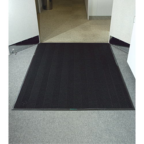 Waterhog&reg; Eco Elite Matting, Wiper/Scraper, 3' x 5' x 3/8", Black Smoke Mukwa Safety Services