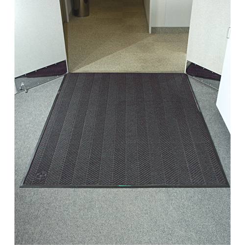Tapis Waterhog Eco Elite, Essuie-pieds/grattoir, 6' x 6' x 3/8", Cendre grise Mukwa Safety Services