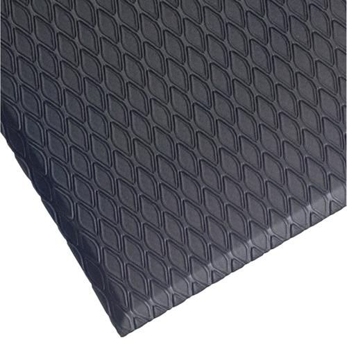 Cushion Max Mats, Diamond, 3-3/4' x 5-3/4' x 5/8", Charcoal, Nitrile/PVC Mukwa Safety Services
