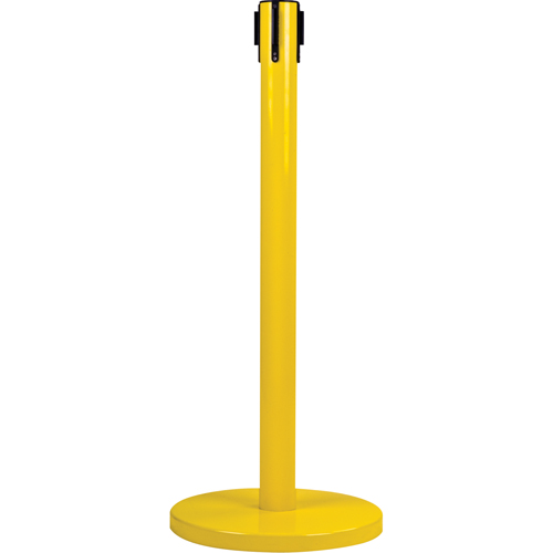 Poteau r&eacute;cepteur pour barri&egrave;res sur pieds pour le contr&ocirc;le des foules, Hauteur de 35", Jaune Mukwa Safety Services