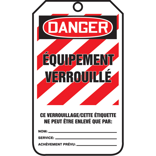 Lockout Tags, Cardstock, 3-1/8" W x 5-7/8" H, French Mukwa Safety Services