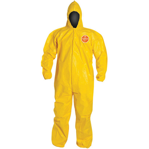 Hooded Coveralls, Tychem&reg; 2000, 3X-Large, Yellow Mukwa Safety Services