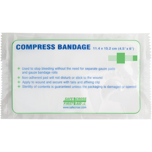 Pansements compressifs, embouts gaufr&eacute;s, Couper au besoin lo x 4-1/2" la Mukwa Safety Services