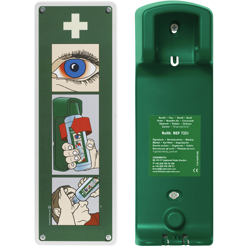 Support mural pour solution ophtalmique Cederroth Mukwa Safety Services