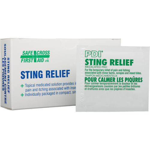 Tampons AfterBite pour le soulagement des piqûres d'insectes Mukwa Safety Services