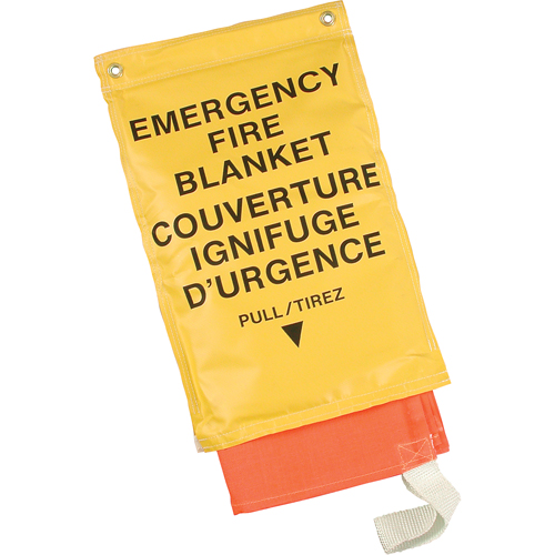 Couvertures ignifuges d'urgence, Fibre de verre, 72"lo x 72"la Mukwa Safety Services