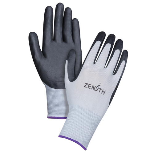 Gants l&eacute;gers enduits et respirants, 6/T-petit, R&ecirc;vetement Mousse de nitrile, Calibre 13, Enveloppe en Polyester Mukwa Safety Services