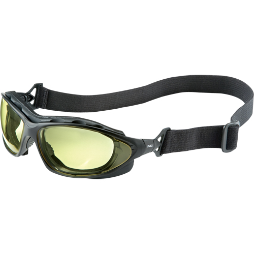 Uvex HydroShield&reg; Seismic&reg; Safety Goggles, Amber Lens, Anti-Fog/Anti-Scratch, Closed Vent Mukwa Safety Services