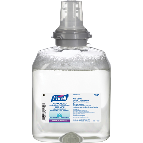 D&eacute;sinfectant pour les mains avanc&eacute; en mousse hydratante TFX, 1200 ml, Cartouche de recharge, 70 % alcool Mukwa Safety Services