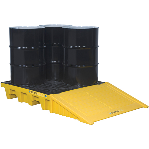 EcoPolyBlend Spill Control Pallets - Without Drain, 73 US gal. Spill Capacity, 49" x 49" x 10.2" Mukwa Safety Services
