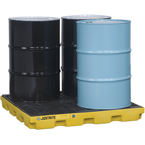 EcoPolyBlend Accumulation Centers, 49 US gal. Spill Capacity, 49" x 49" x 5.5" Mukwa Safety Services