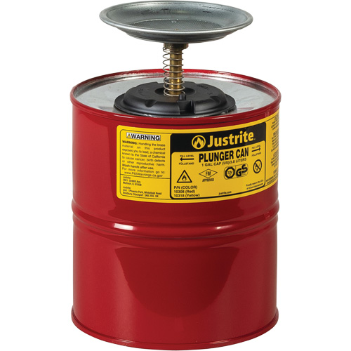Plunger Cans, 1 US gal. Capacity Mukwa Safety Services