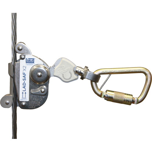 Manchon amovible pour c&acirc;ble Lad-Saf X2, Dia de la corde 5/8"/3/8" Mukwa Safety Services