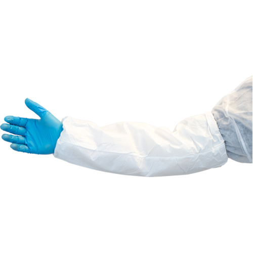 Lightweight Sleeves, 18" long, Vinyl, White Mukwa Safety Services