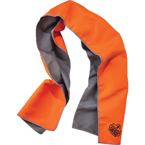 Serviette de refroidissement en microfibre Chill-Its 6602MF, Orange haute visibilit&eacute; Mukwa Safety Services