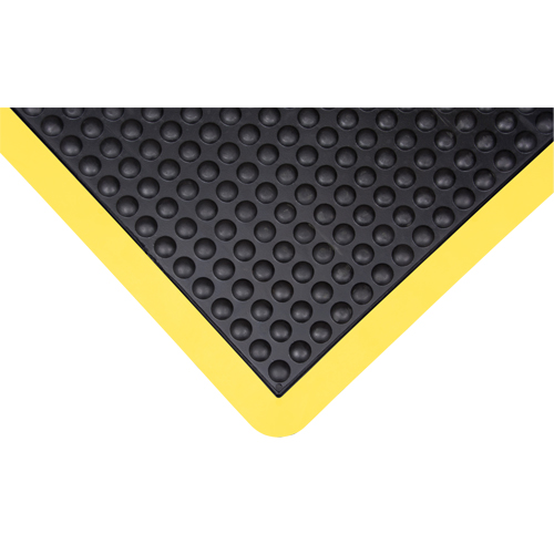 Anti-Fatigue Dome Matting, Bubbled, 2' x 3' x 1/2", Black, Rubber Mukwa Safety Services