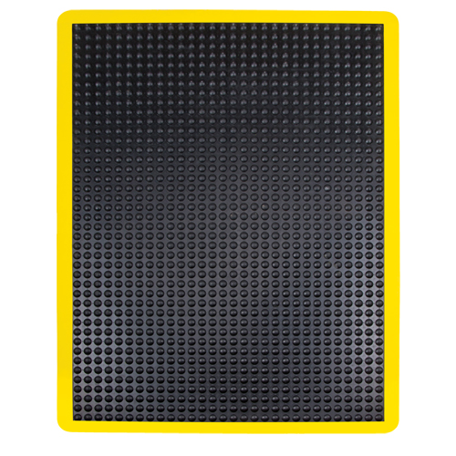 Anti-Fatigue Dome Matting, Bubbled, 2' x 3' x 1/2", Black, Rubber Mukwa Safety Services