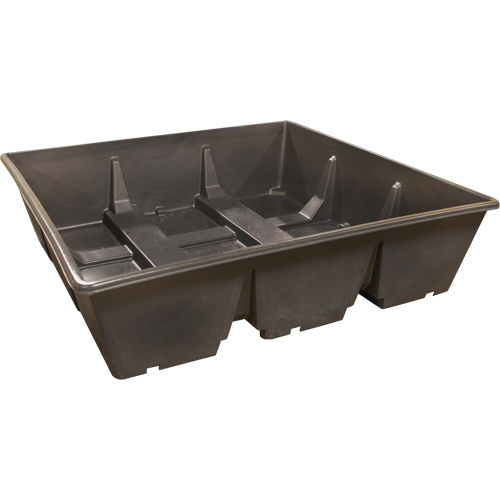 Bac de r&eacute;cup&eacute;ration GRV, Capacit&eacute; de d&eacute;versement 385 gal. US, 76" x 76" x 20" Mukwa Safety Services