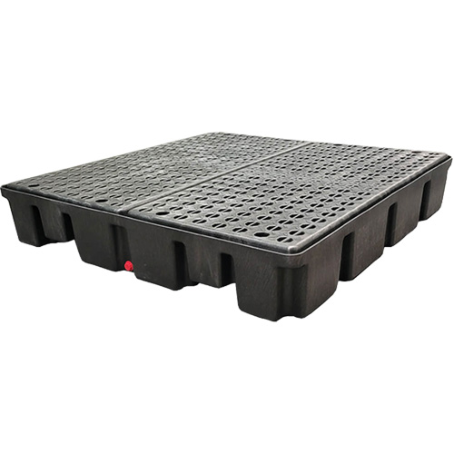 Nestable Spill Pallet Without Drain, 66 US gal. Spill Capacity, 49" x 49" x 10.5" Mukwa Safety Services
