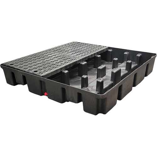 Nestable Spill Pallet Without Drain, 66 US gal. Spill Capacity, 49" x 49" x 10.5" Mukwa Safety Services