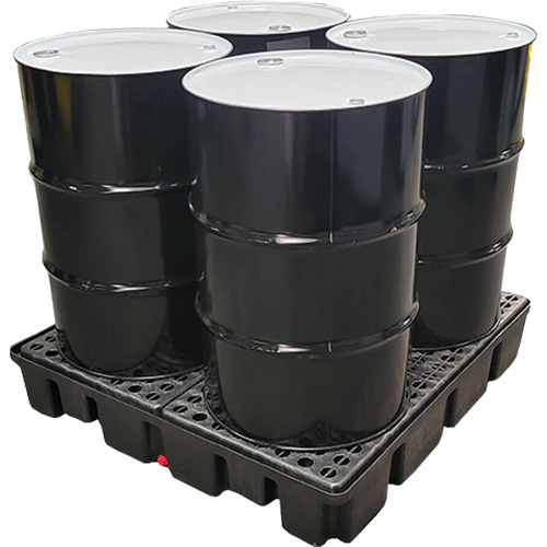 Nestable Spill Pallet Without Drain, 66 US gal. Spill Capacity, 49" x 49" x 10.5" Mukwa Safety Services
