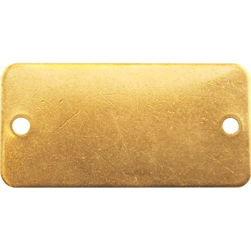 Blank Tags, Brass, 3" W x 1" H Mukwa Safety Services