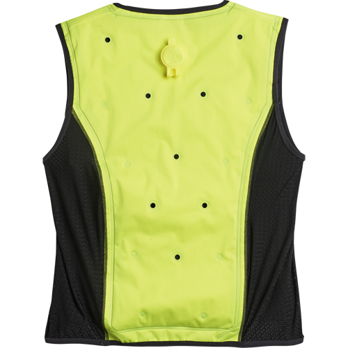 Chill-Its&reg; 6685 Dry Evaporative Cooling Vests, Medium, High Visibility Lime-Yellow Mukwa Safety Services