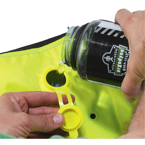 Chill-Its&reg; 6685 Dry Evaporative Cooling Vests, Medium, High Visibility Lime-Yellow Mukwa Safety Services