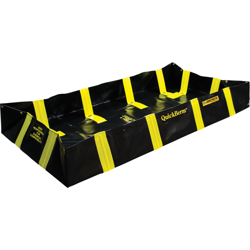 Bermes de confinement avec supports int&eacute;rieurs de parois QuickBerm , Capacit&eacute; 235 gal. US, 4' la x 8' lo x 12" h, Support &agrave; encliqueter Mukwa Safety Services