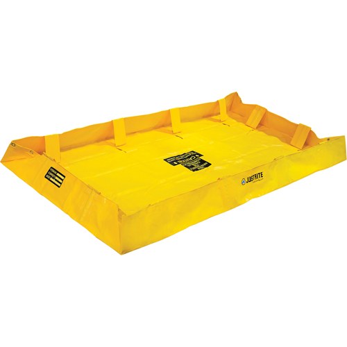 QuickBerm&reg; Lite Containment Berm, 159 gal. Capacity, 4' W x 8' L x 8" H, Snap-Up Bracket Mukwa Safety Services
