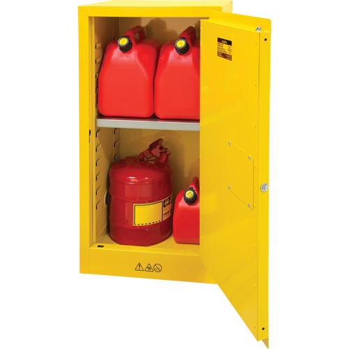 Armoire pour produits inflammables, 16 gal., 1 Porte(s), 23" La x 44" h x 18" p Mukwa Safety Services