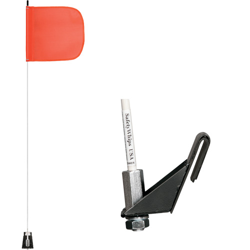 Tiges de s&eacute;curit&eacute; pour travaux l&eacute;gers Safety Whip, Fixation Fen&ecirc;tre, Hauteur 5', Orange Mukwa Safety Services