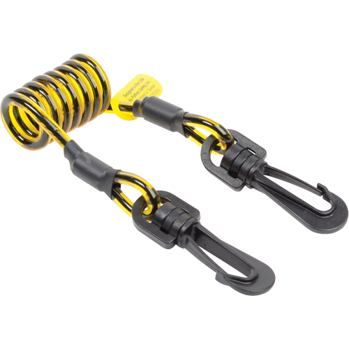 Sangle d'amarrage spirale pour outil, Spirale, Attache double Mukwa Safety Services