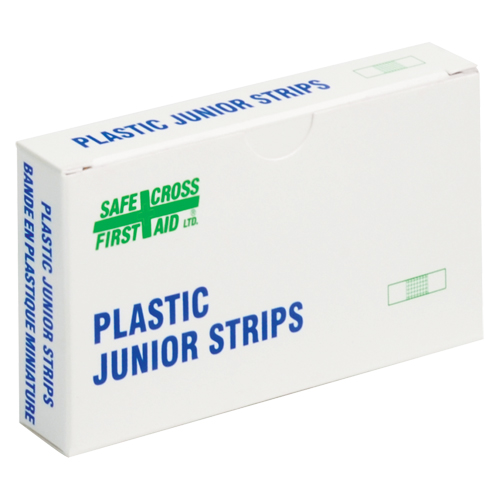 Bandages en bandes Juniors, Rectangulaire/carr&eacute;e, 1-1/2", Plastique, Non st&eacute;rile Mukwa Safety Services