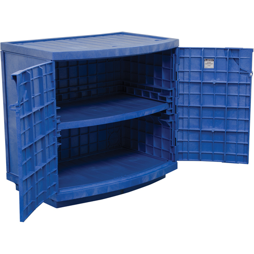 Polyethylene Corrosive/Acid Cabinet, 24 gal., 36" x 35" x 25" Mukwa Safety Services