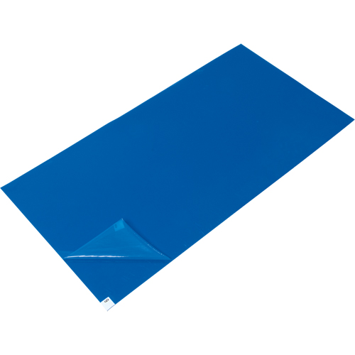 Peel-Away Cleanroom Mat Refills, 1.57 mils Thick, 2' W, 3-3/4' L x Blue Mukwa Safety Services