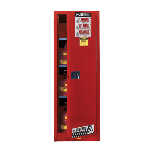 Sure-Grip&reg; EX Slimline Flammable Safety Cabinet, 22 gal., 3 Shelves Mukwa Safety Services