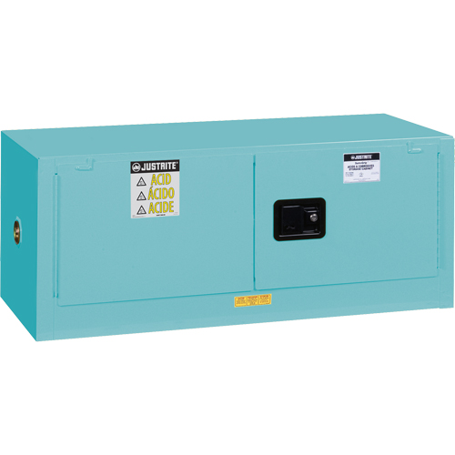 Armoire de s&eacute;curit&eacute; en acier inoxydable pour produits corrosifs/acides EX Piggyback Sure-Grip , 12 gal., 2 Porte(s), 43" La x 18" h x 18" p Mukwa Safety Services
